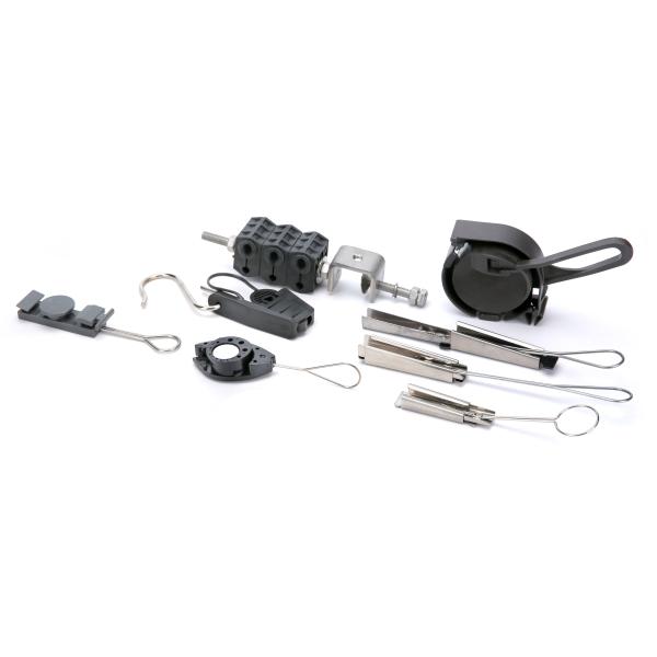 Stainless Steel Round Dead-ending Cable Optic Fiber Drop Clamps Uv Resistant