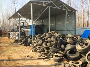 China 40%-50% Oil Rate Rubber Tire Recycling Pyrolysis Machine For Making Fuel Oil wholesale