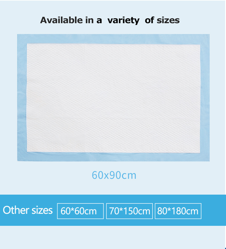 ISO Certified Super Absorbent Disposable Under pad 60*90cm for Hospital and Adult Care