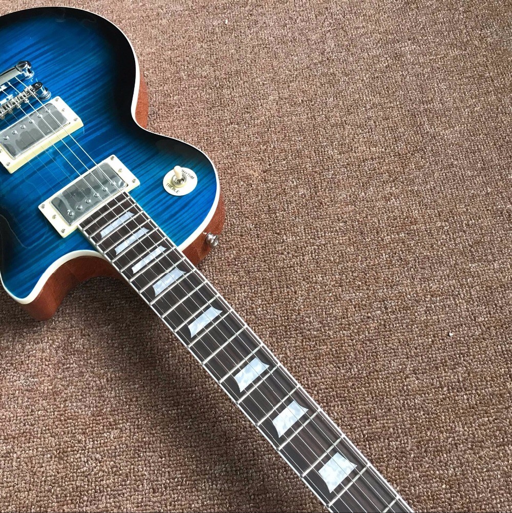 OEM 1959 R9 Classic LP electric guitar new style good sound in blue 24 tone position Musical instruments Free Shipping