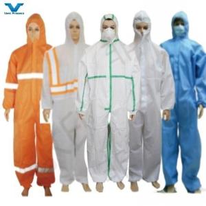 China Provide Free Sample for PPE Disposable Protective Coveralls Nonwoven White CE Coverall wholesale