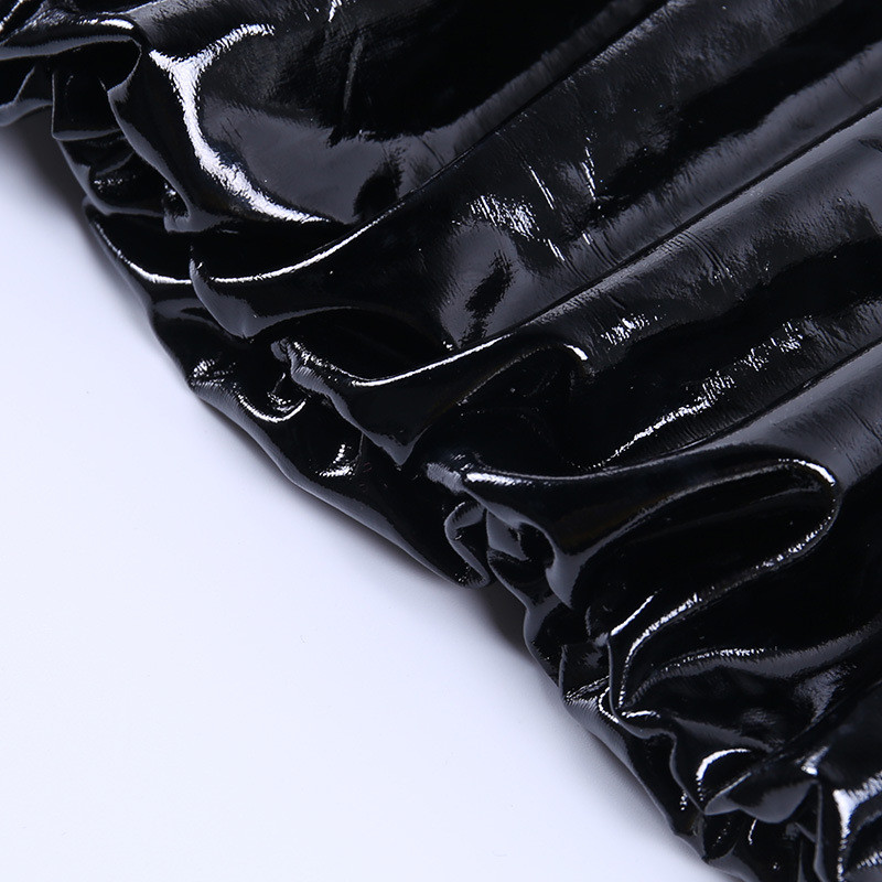 Elastic Shaping High Waisted Leather Leggings