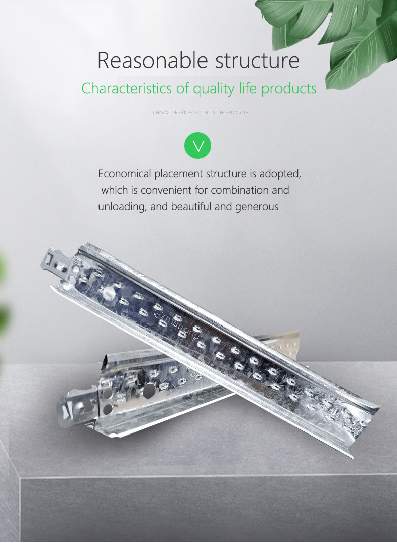 T-Shaped Steel Material Baking Paint Keel Suspended Ceiling In Traditional Design Style