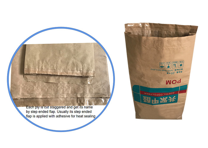Pasted Pinch Bottom Trapezoidal Sewn Open Mouth Bags With PE Film Or PE Liner