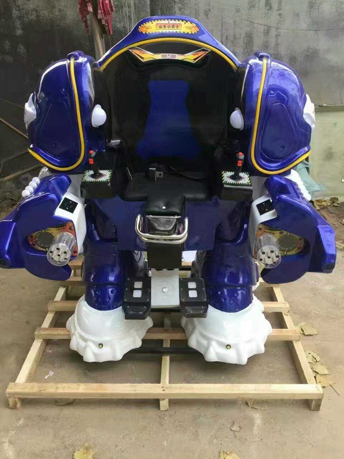 Walking Robot Shape Kiddie Bumper Cars Customized Color For Shopping Mall