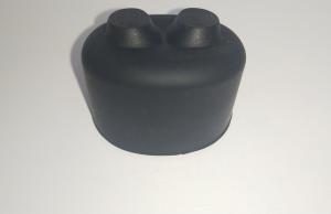 China Black Silicone Rubber Parts Cylindrical Rubber Handle Sleeve 1*25mm wholesale