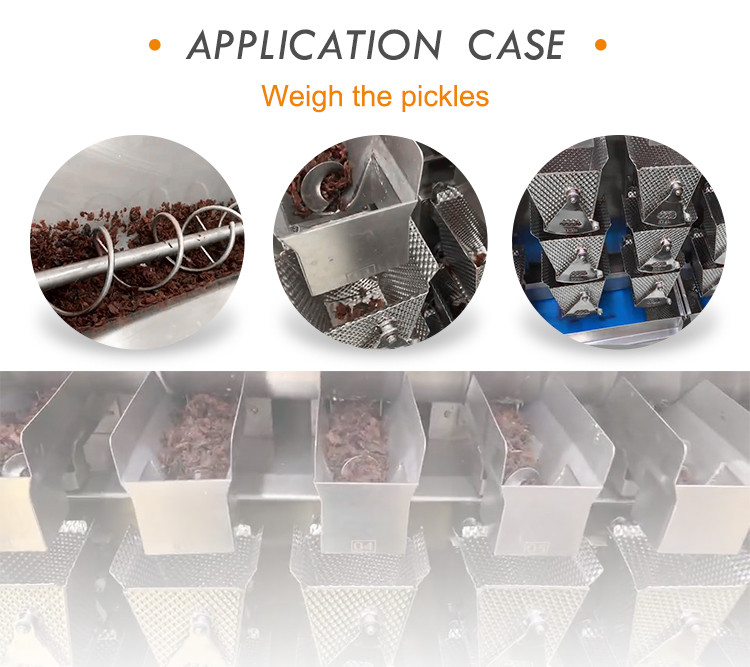 8 Head M/P 1.0L / 3.0L High Speed Weigher For Pickled Cowpea Small Fish