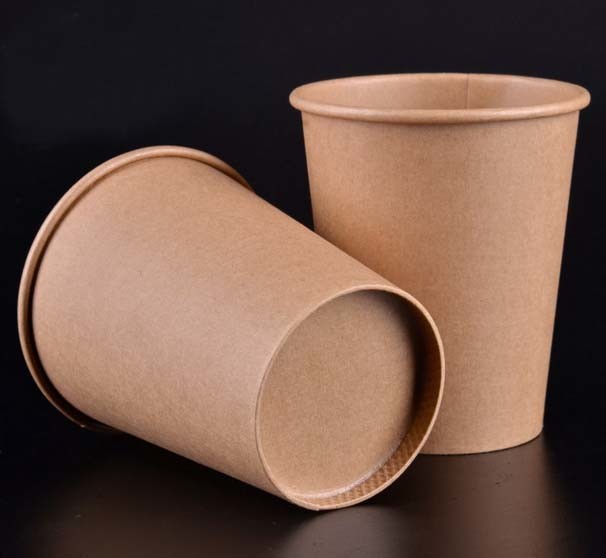 10oz Brown Disposable Biodegradable Kraft Paper Cups Coffee, Juice, Milk, Tea Container