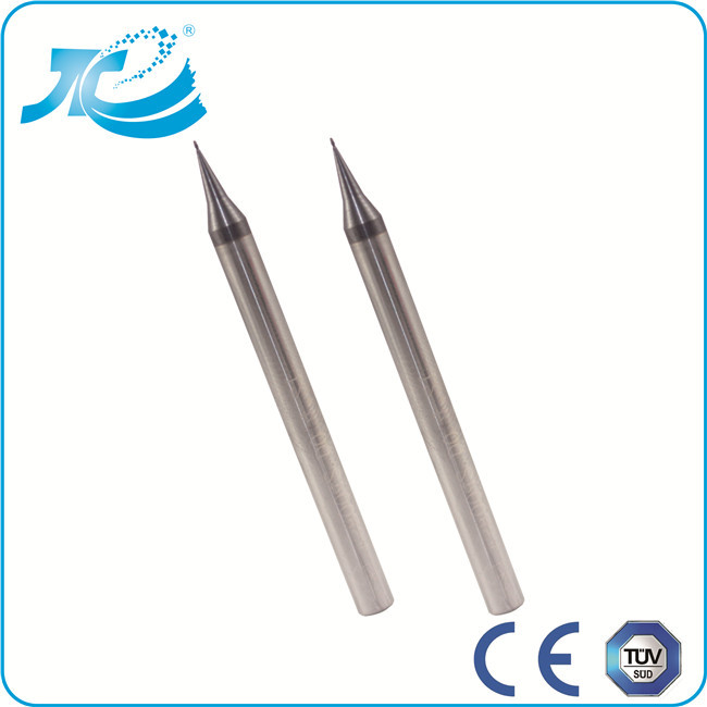 Diameter 0.1 mm - 0.9 mm 2 Flute Micro End Mill , Tungsten Carbide End Mill