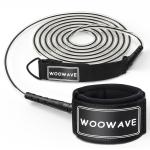 Custom Color Logo Paddle Board Leash Woowave Double Swivels TPU Ankle Leashes