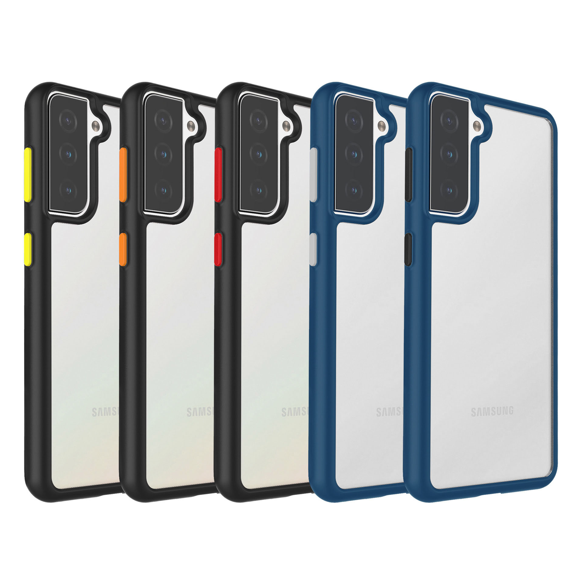 Hybrid Shockproof Phone Cases TPU Detachable Buttons for Samsung Galaxy S21