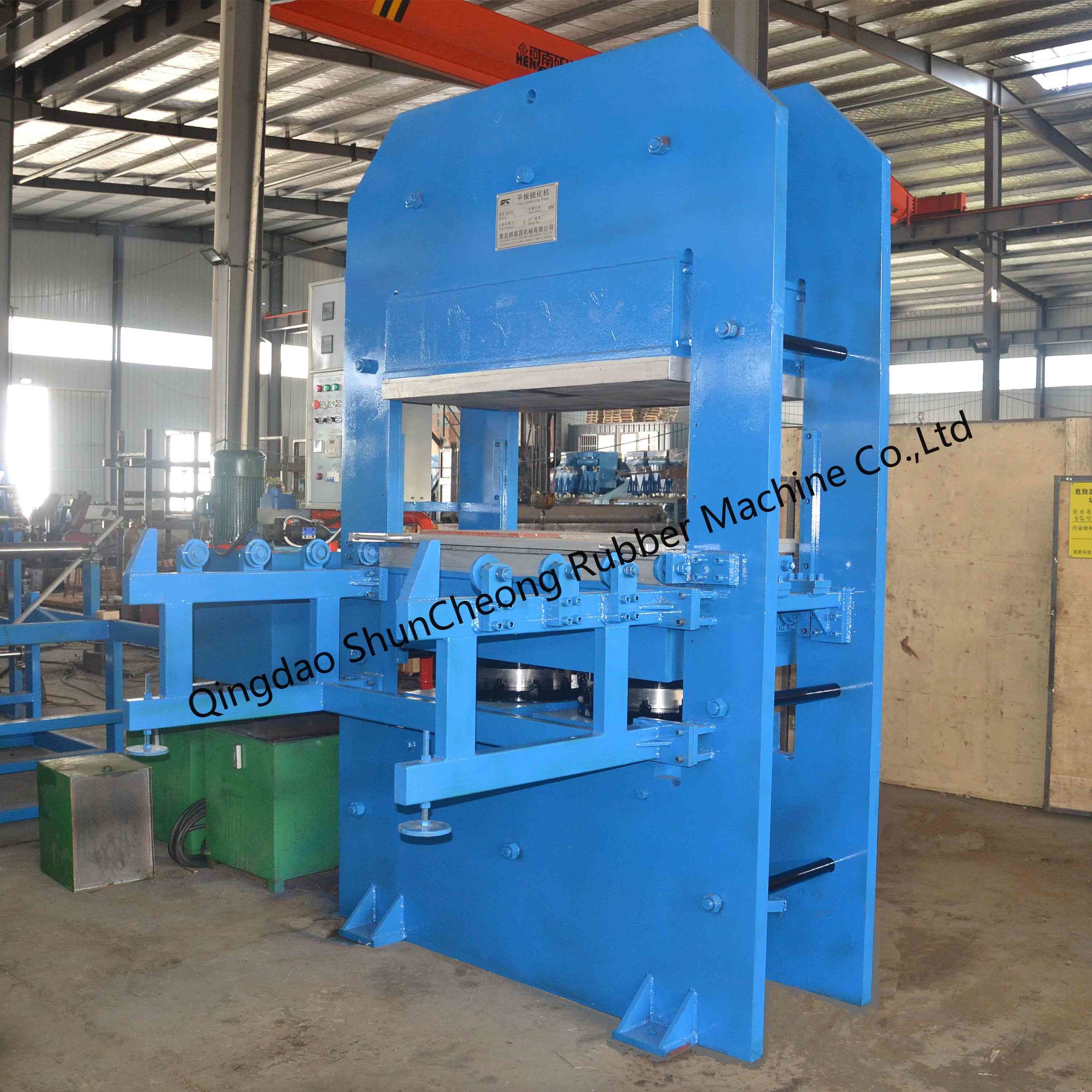 Heating Press Plate Rubber Slab Making Machine With Push-Pull Device