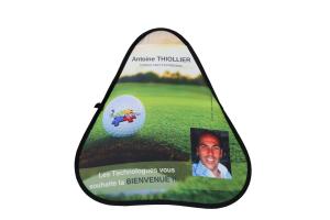 China Triangle Exhibition Pop Up Display Stands Fiberglass Material Black Color wholesale