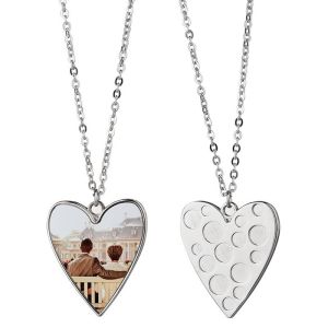 China Sublimation Love Heart Necklace Valentines Necklace For Heat Transfer wholesale