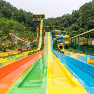 China Colourful Fiberglass Big Water Slide For Outdoor Fun Many People Capacity wholesale