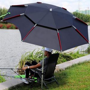 China Double Layers Fishing Outdoor Patio Umbrella With Tilt Canopy wholesale