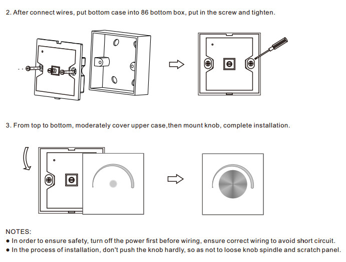 Rotary Dimmer Switch For Led , 120v Dimmer Switch Compatible With Led Bulbs