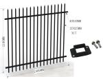 Boundary protection welded galvanized steel temporary picket fence tubular