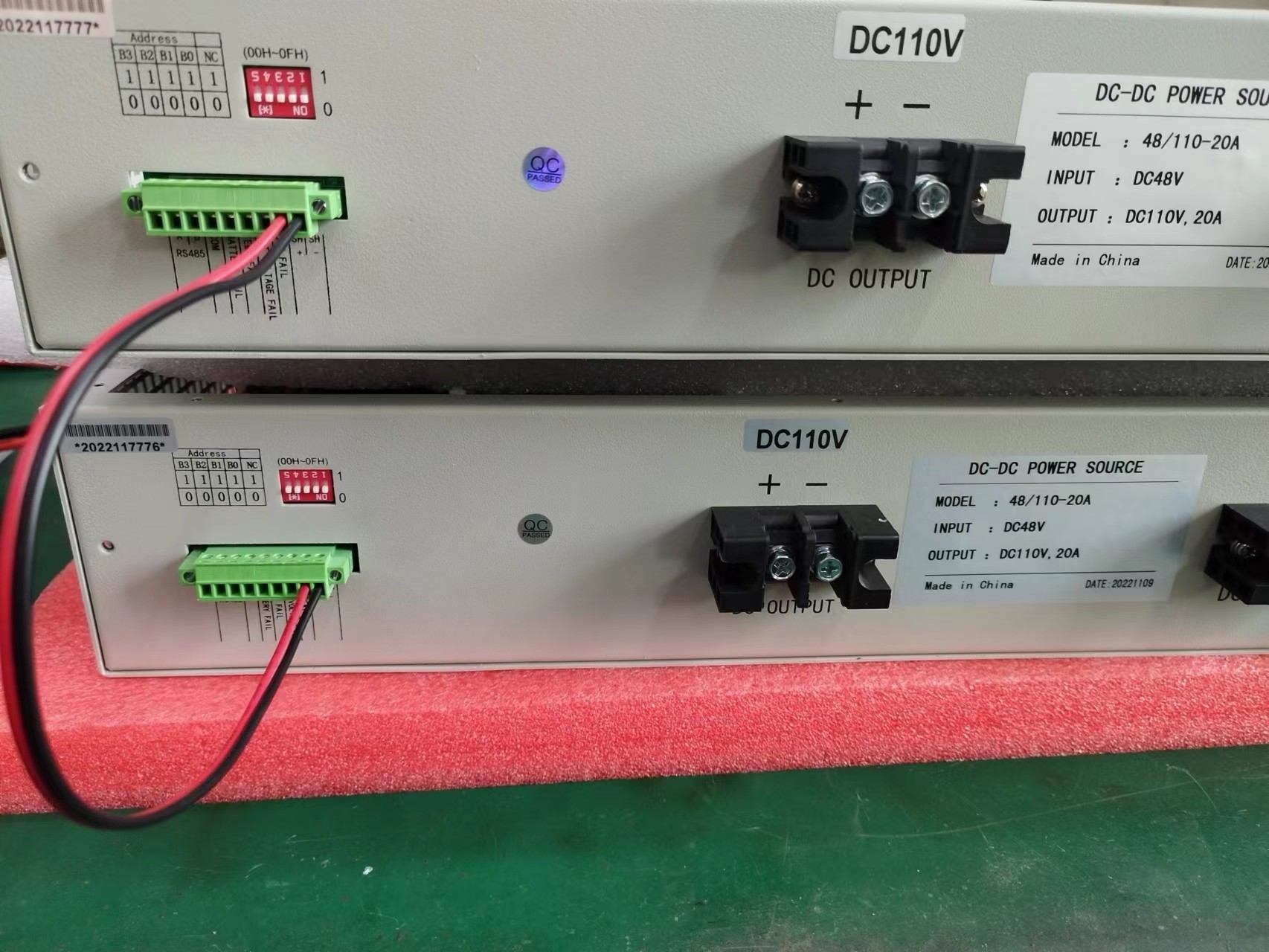 OEM ODM 19 Inch Rackmount DC DC Converters Input 110vdc Output 48vdc 960W D20-10-18