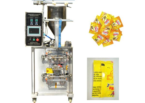 Piston Pump Tomato Sauce Packaging Machine , Pillow Seal Automatic Packing