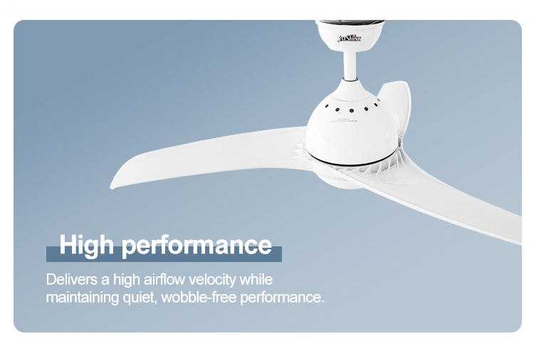 1stshine Ceiling Fan with Remote Control Energy Saving 3 ABS Blades Natural Wind Type