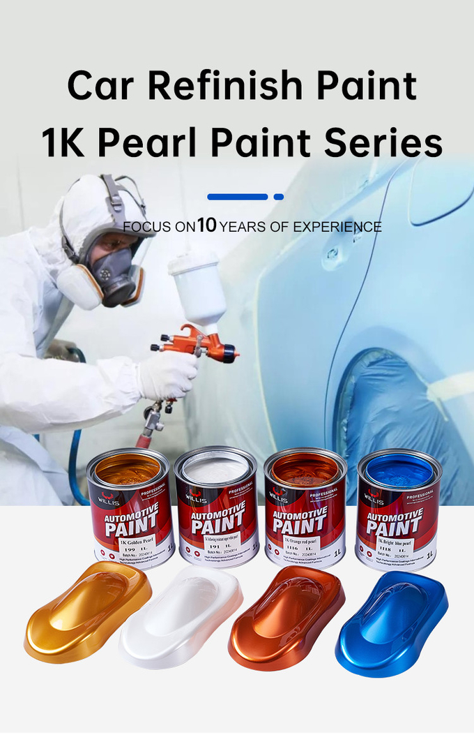 Standard 1K Basecoat Metallic Pigment Pearl Automotive Paint Spray Car Paint Liquid Coating Automotive Thinner 0