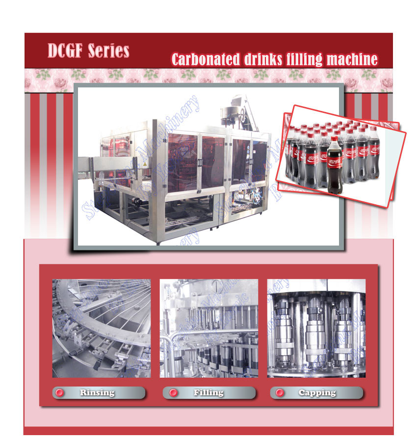PLC Control Carbonated Beverage Filling Machine , Soft Drink Bottling Machine