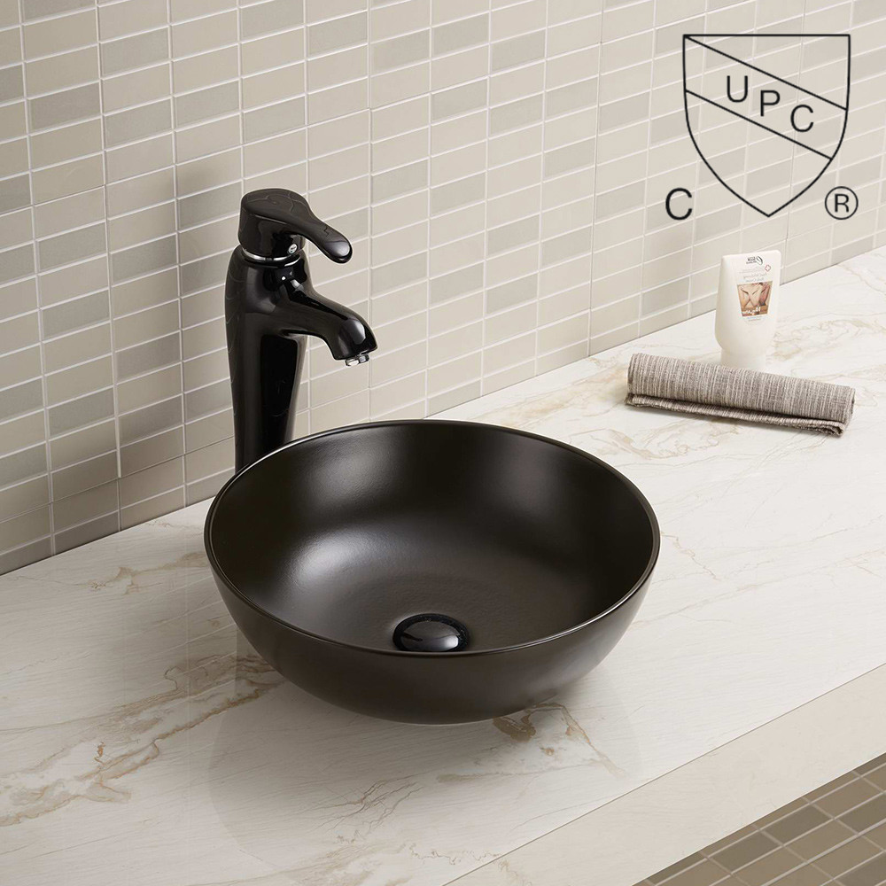 Wash Hand Basin Counter Top Bathroom Sink Matte Blue Vessel For Hotel Bathroom