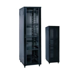 China 12U - 47U Floor Network Cabinet With Glass Door / Mesh Front Door wholesale