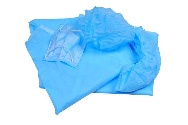 Customized Logo Availabled Disposable Coverall with Hood Zipper Anti-Static Function