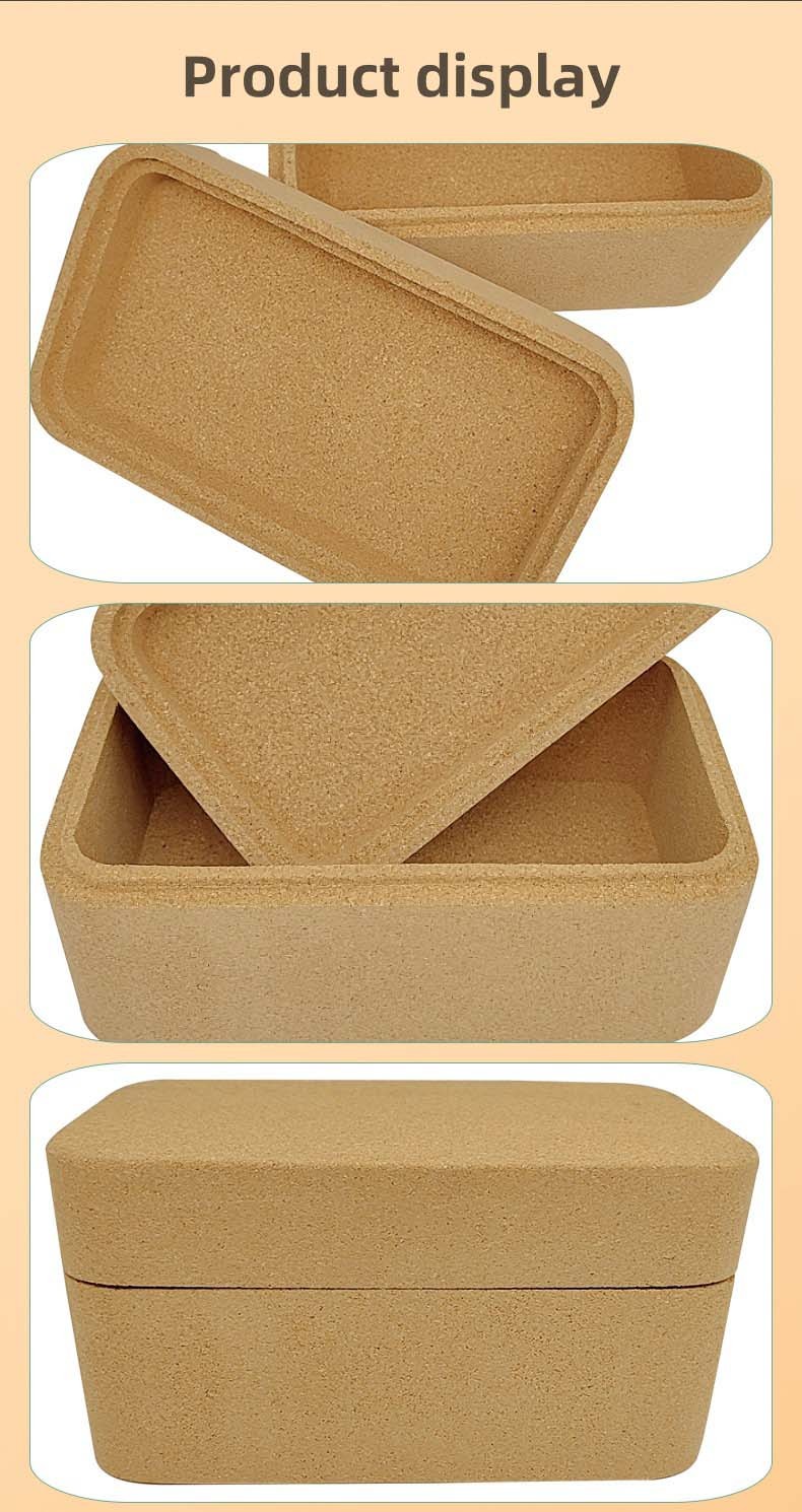 Natural Durable Cork Box With Lid Storage Containers For Daily Storage