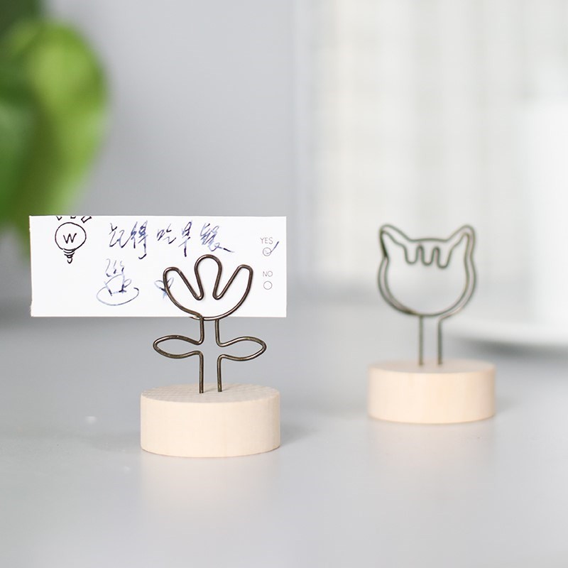 Wooden Memo Clip Wood Holder Party Decoration Card Holders Picture Memo Note Photo Clip Holder