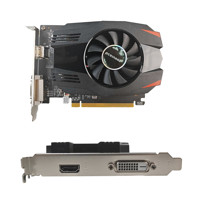 PCWINMAX Geforce GT 1030 2GB GDDR5 64Bit Desktop Graphics Card with Single Fan HD DVI Output GPU Support OEM ODM