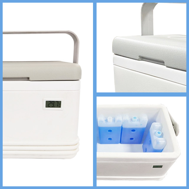 High-Performance Cooling White Color Cooler Box with Ice Packs 5L/8L