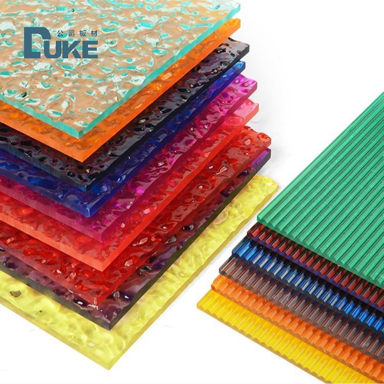 Chemical Resistance Stone Textured Clear V-Shaped Striped Acrylic Sheet in 6mm 10mm Thickness and Durable Design