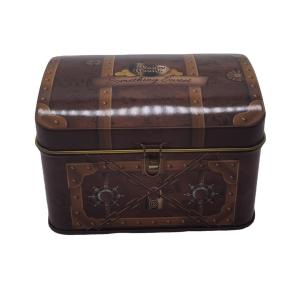 China Jewelry Storage Custom Tin Can Small Treasure Chest Tin Box Candies Gifts Packaging wholesale
