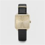 20ATM Red Leather Watch Minimalist Square Face Leather Strap Watch