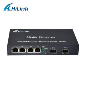 China 10/100/1000BASE Brisging Converter 4-Port 10/100/1000M UTP Ports 2-Port SFP Slot TX wholesale