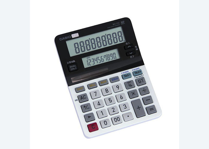 For Casio MV-210 double screen 10 digit display calculator business accounting financial management computer