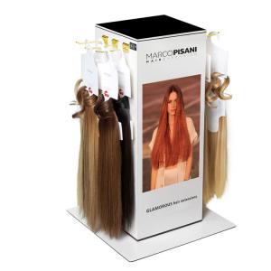 China POP Merchandise Displays Rotating Hair Extension Display Rack Tabletop wholesale