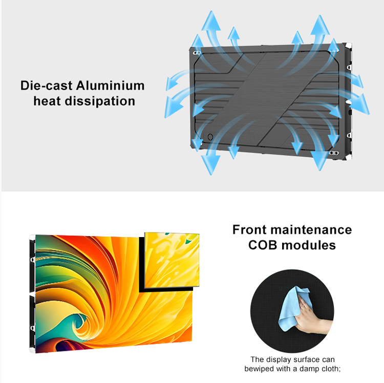 P1.25 Small Pitch LED Display 600x337.5mm Module Size Indoor LED Wall Display Panel