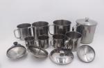 12cm Stainless Steel Baby Mug Chrome Camping With Lid