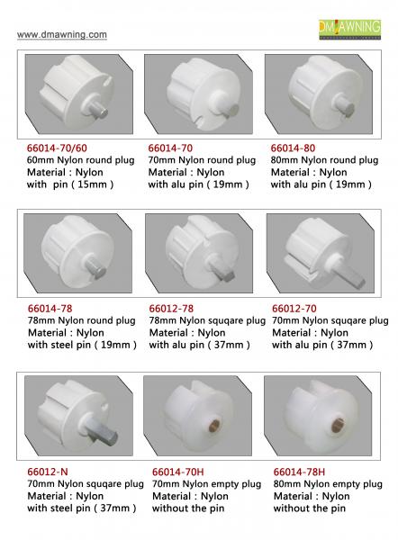 Awning Roller Shade Hardware Kit Round Plug Nylon Plug Awning Hinges Brackets