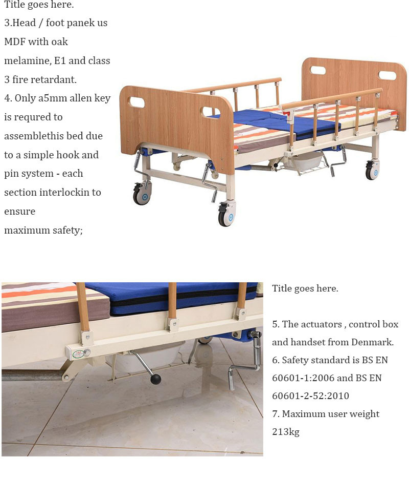 Patient Medical Hospital Beds Multi Purpose 2150mm OEM