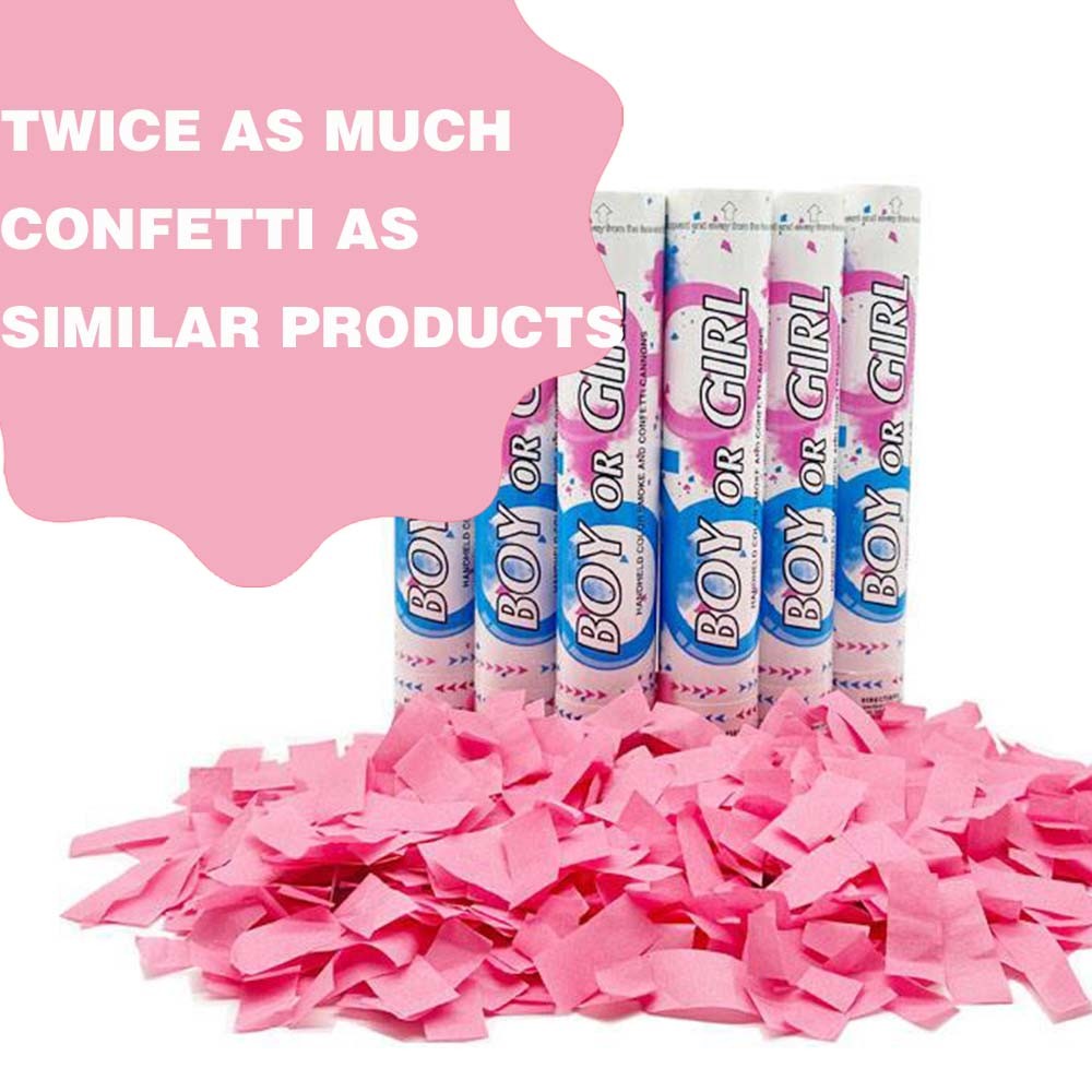 18" Eco-friendly Gender Reveal Cannon Biodegradable Flameproof For Baby Shower Party Supplies