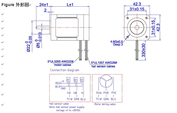 BY42BL04 105W 4000RPM Brushless dc motor