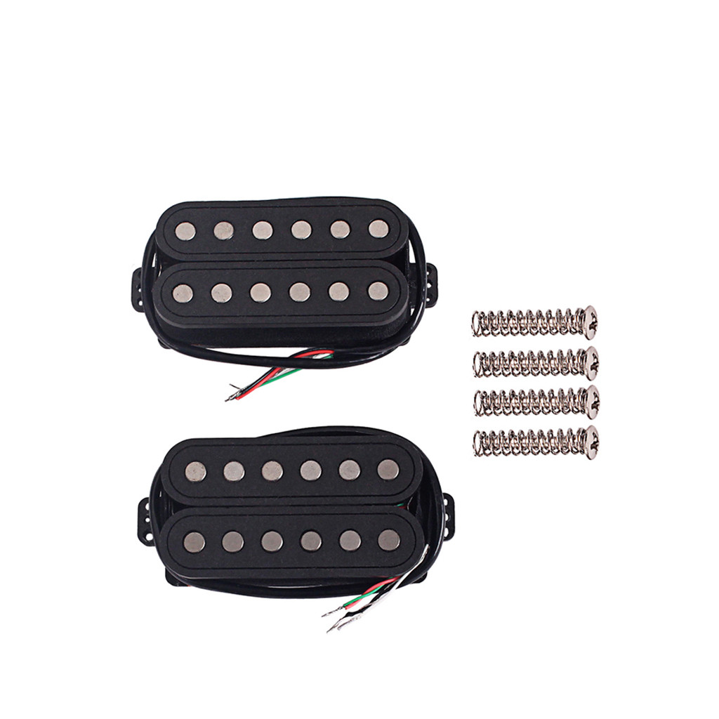 Alnico 5 Carbon Fiber Dual Coil Guitar Pickups For Electric Guitar Four Conductor Wired