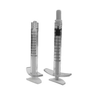 China Beauty Syringe Glass syringes 1ml Sterile Facial Lip Dermal Luer Lock Fillers injection borosilicate glass syringe wholesale