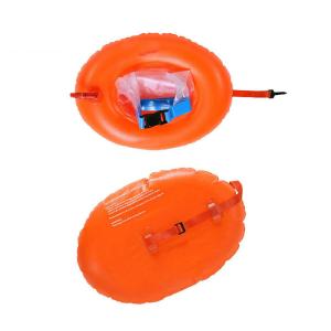 China Outdoor Portable 20L Triathlon Swimming Buoy Custom Orange color wholesale