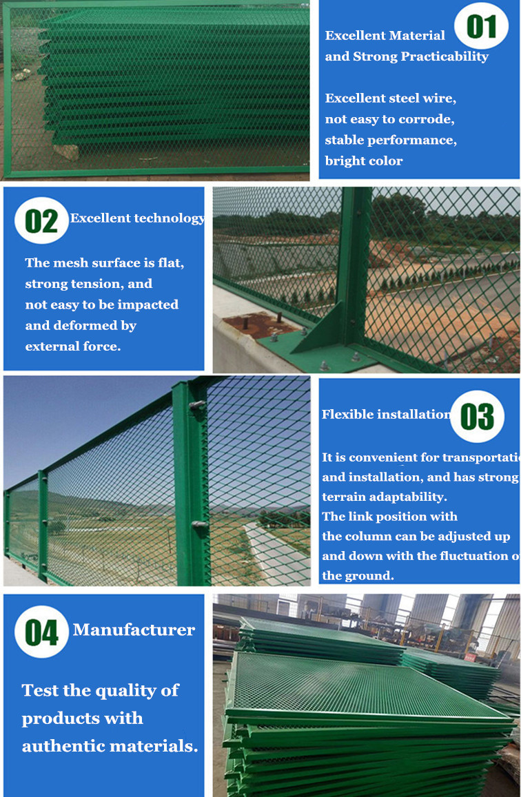 Ral6005 Powder Coating Green Color 358 Anti Climb Fence